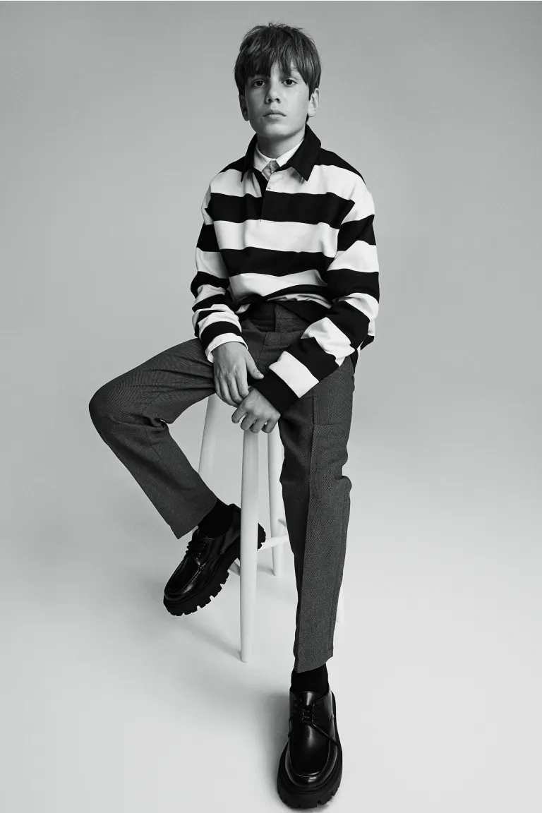 

Деловые брюки с тиснением H&M, серый