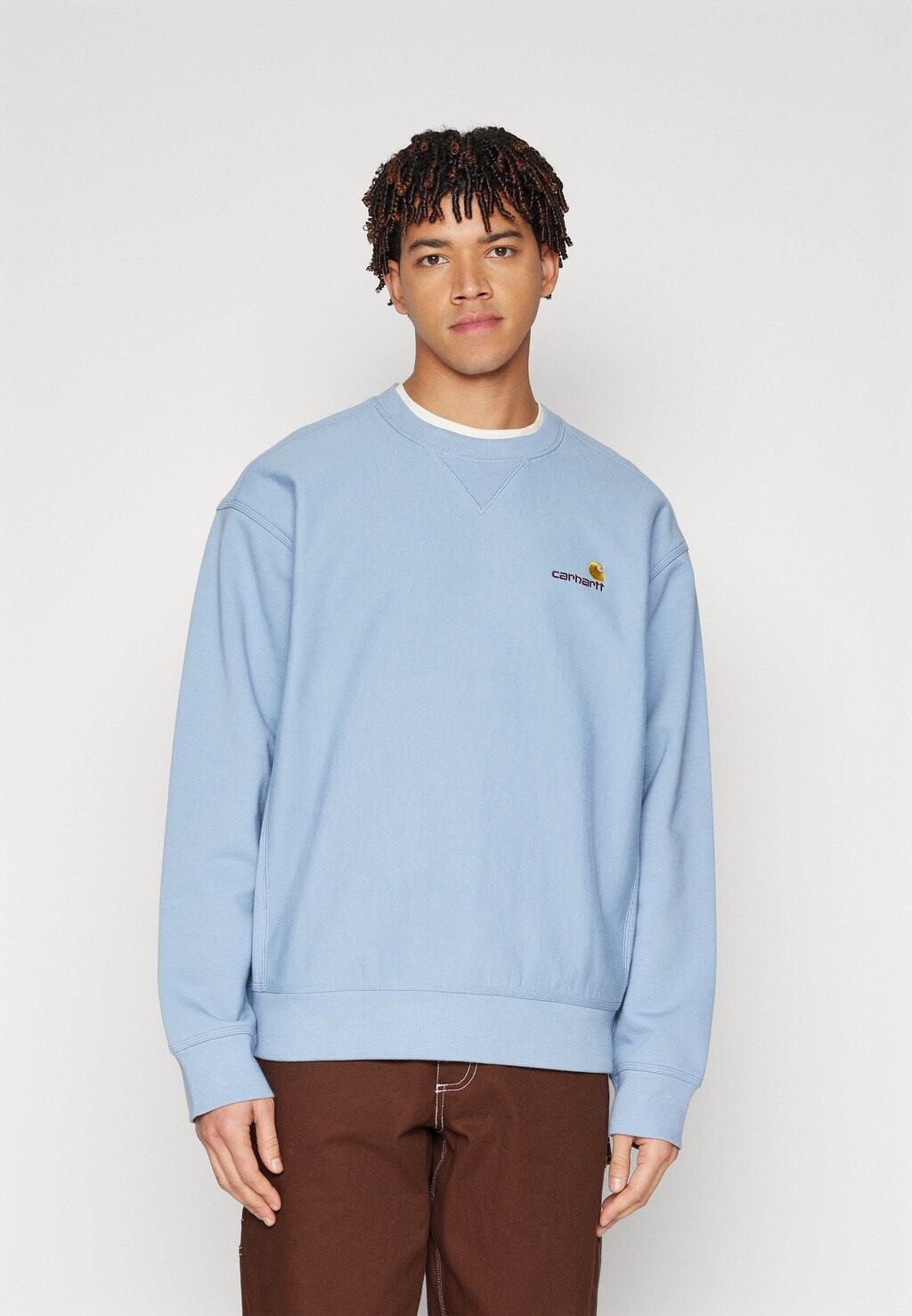 

Толстовка American Script Carhartt WIP, цвет frosted blue