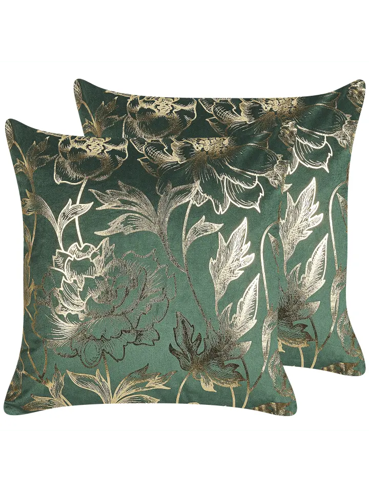

Декоративная подушка Beliani 2er Set Deko DAFFODIL, цвет grün/gold