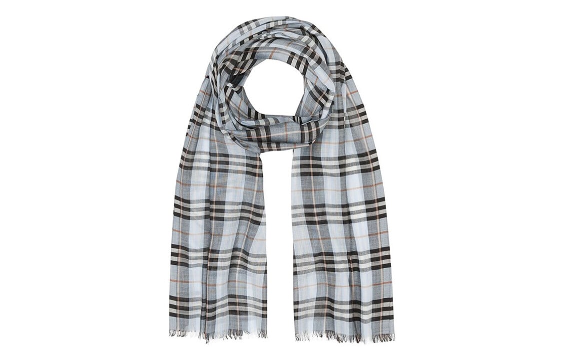 

Шарф мужской Burberry, серо-черный
