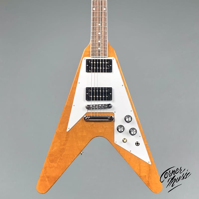 цена Электрогитара Gibson 70s Flying V 2023 - Antique Natural