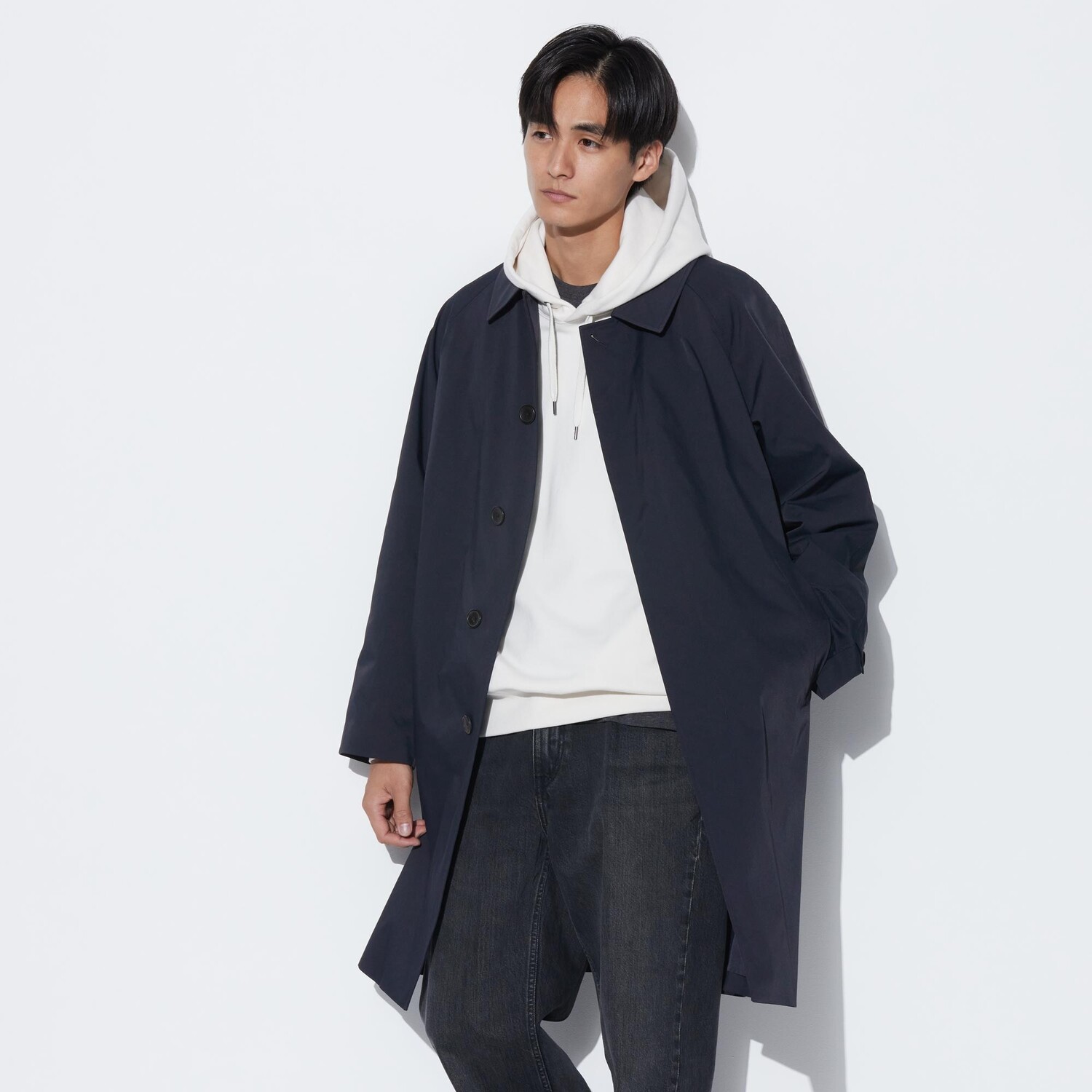 

Пальто UNIQLO двустороннее, темно-синий
