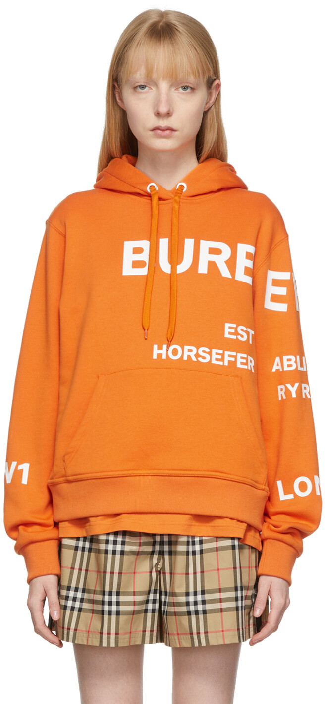 

Оранжевое худи Burberry Horseferry