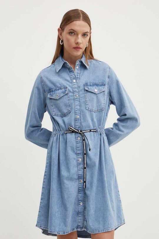 

Хлопковое платье Karl Lagerfeld Jeans, синий