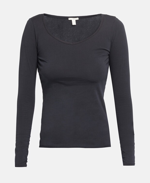 

Органик топ с длинными рукавами edc by Esprit, черный