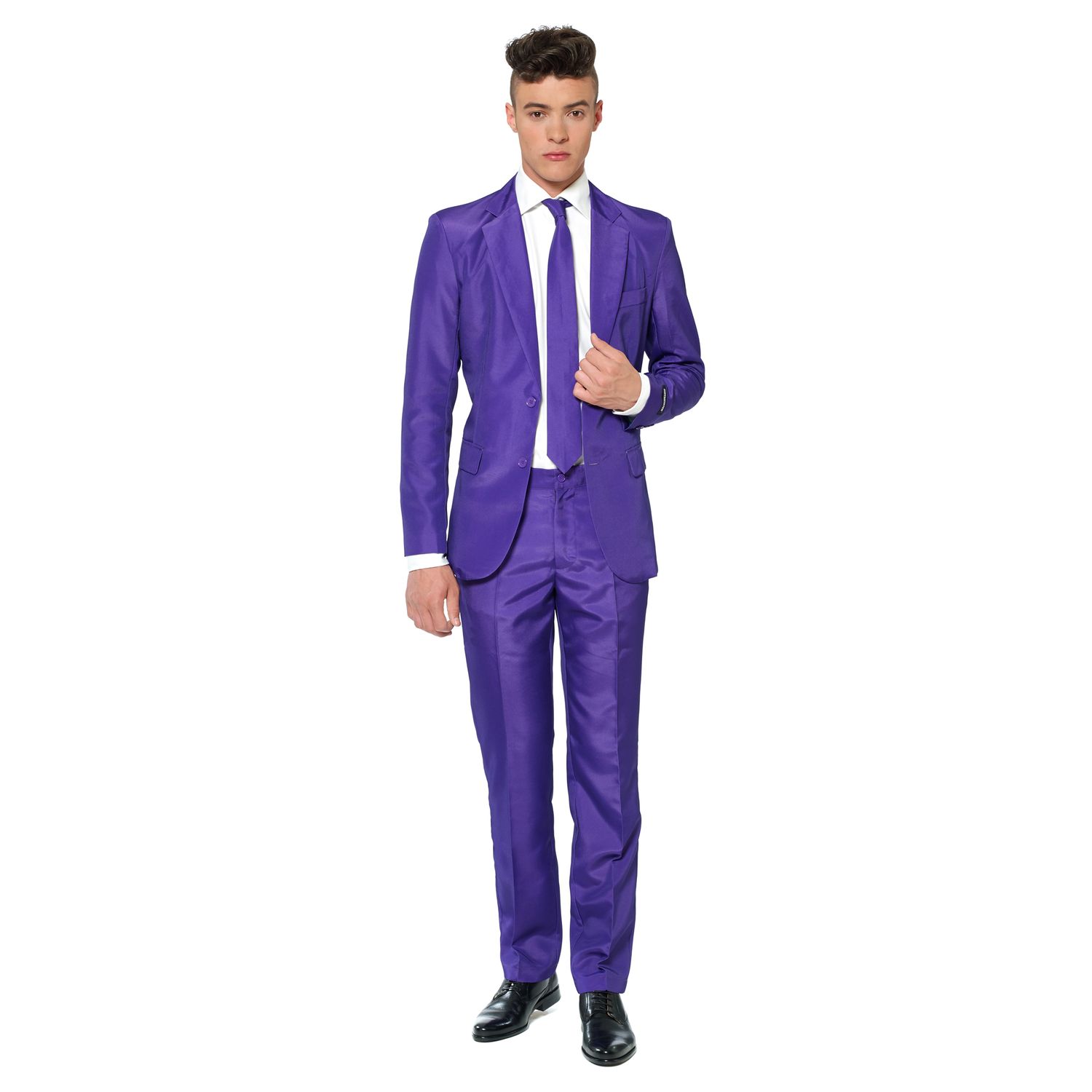 цена Мужской однотонный костюм и галстук Suitmeister Slim-Fit, фиолетовый