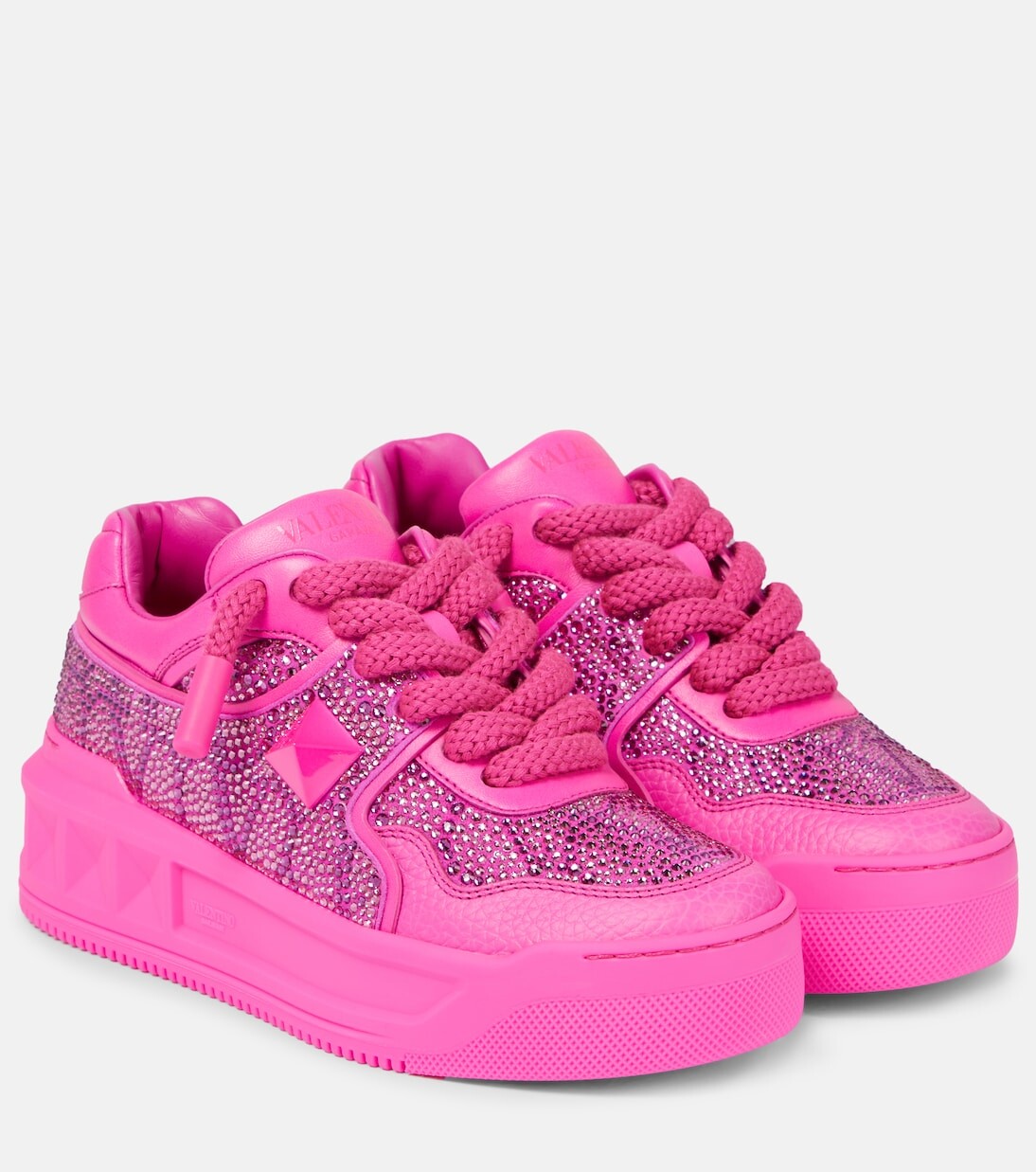 

Кроссовки one stud xl на платформе iconographe Valentino Garavani, розовый