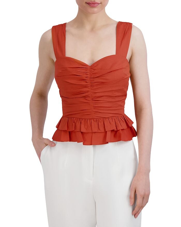 

Тканый топ с вырезом сердечком BCBGMAXAZRIA