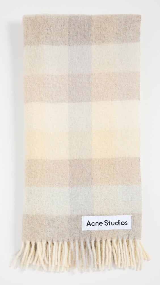 

Шарф Acne Studios Check Blanket, желтый