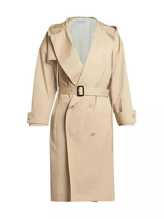

Тренч с капюшоном Jw Anderson, цвет flax