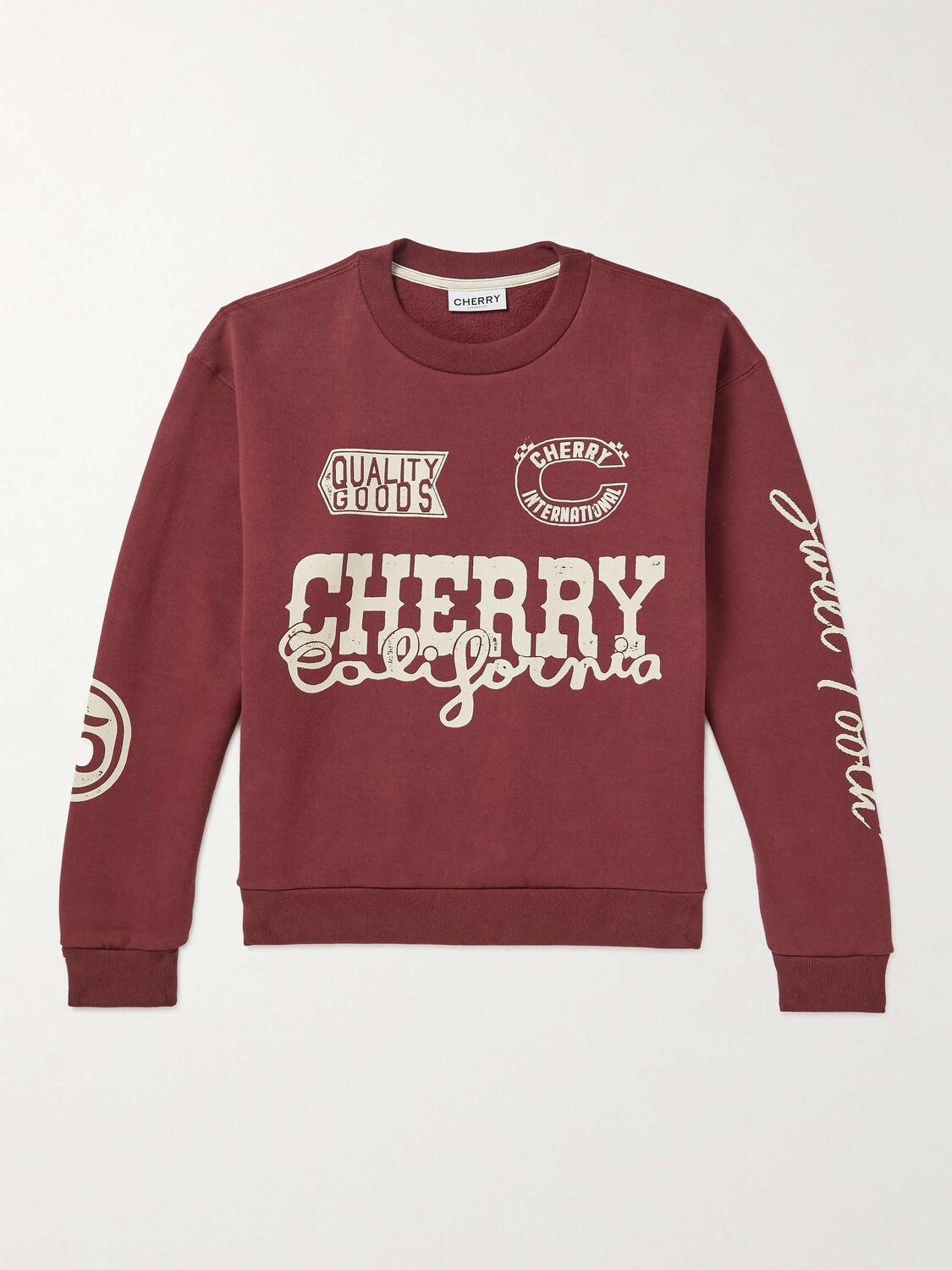 

Толстовка из хлопкового джерси с логотипом Cherry La, красный