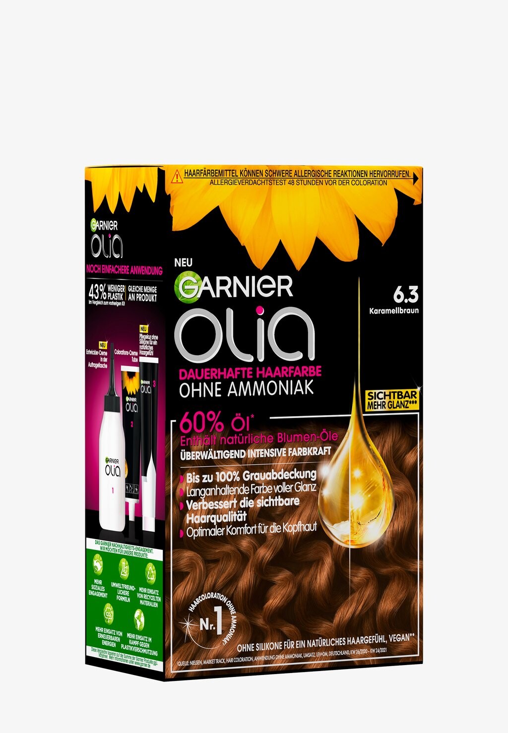 

Краска для волос OLIA PERMANENT HAIR COLOR Garnier, охра