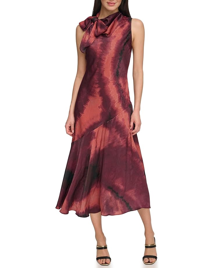 цена Платье DKNY Sleeveless Tie Neck, цвет Bricklane Multi