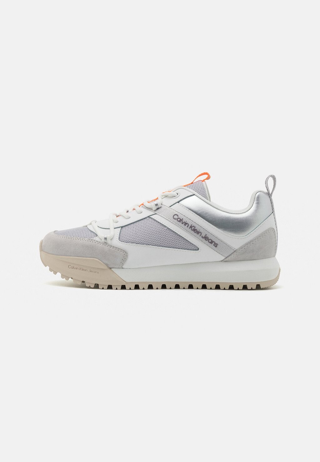 

Кроссовки Calvin Klein Jeans Toothy Runner Laceup Mix, ярко-белый / вешенка