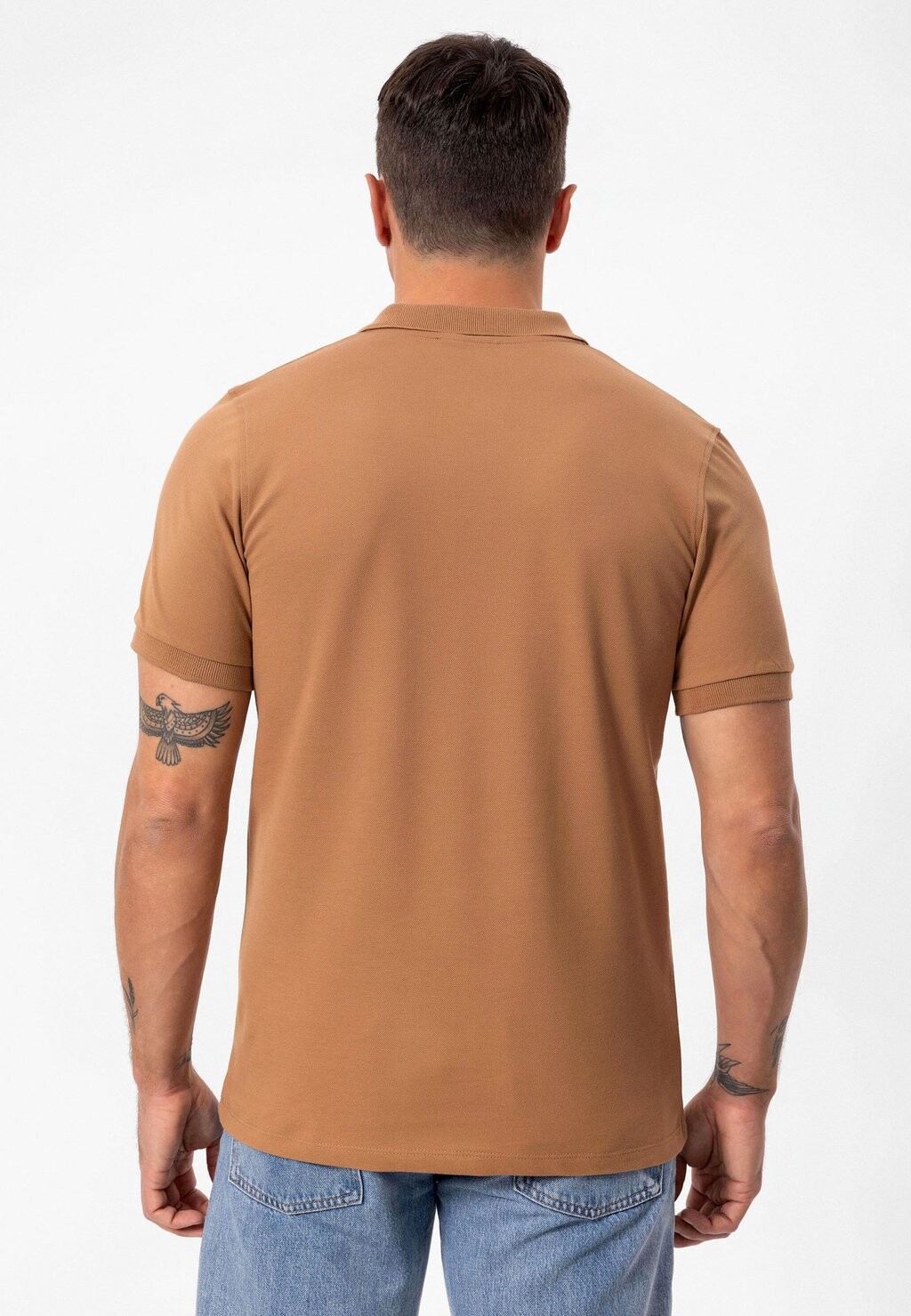 

Рубашка-поло Sino Regular Fit Short Sleeve anou anou, серый меланж-желтый-капучино