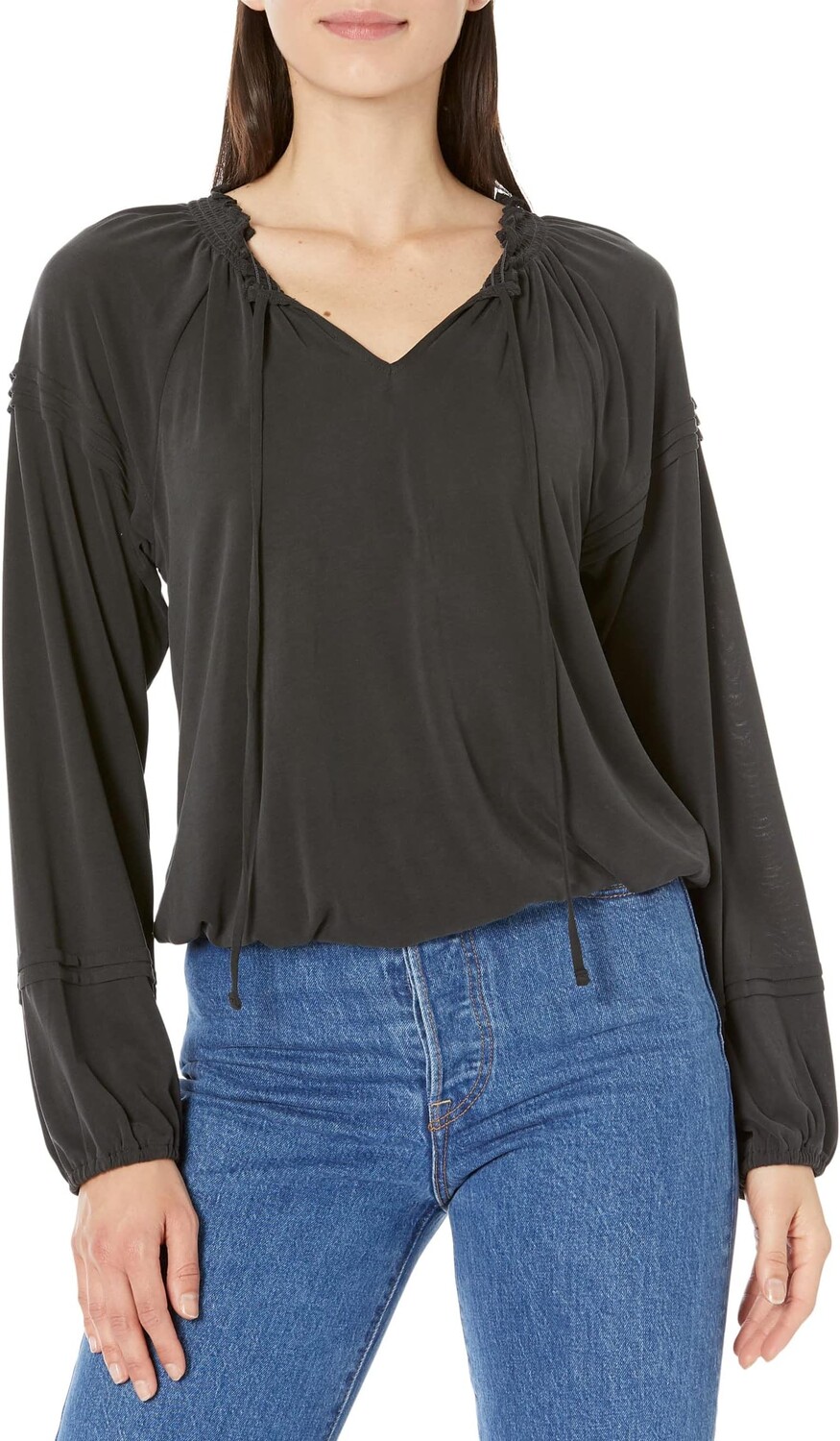 

Топ-блузон Sandwash Lucky Brand, цвет Jet Black