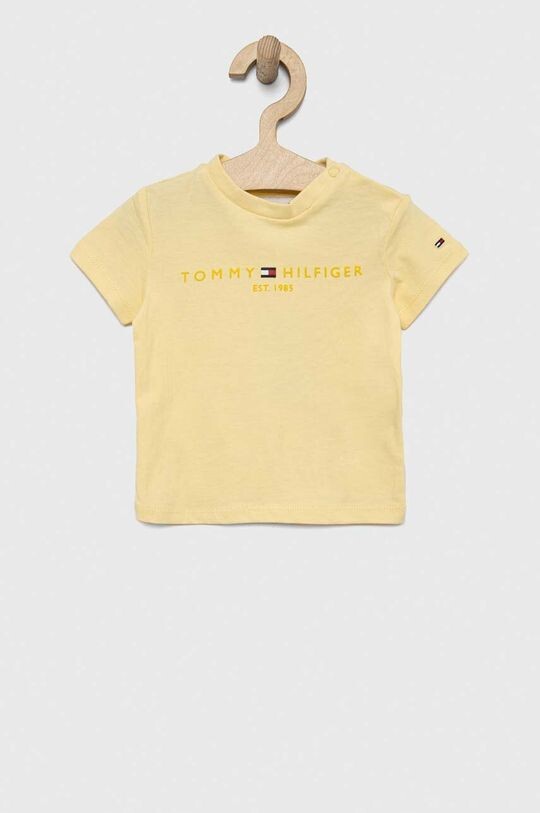 

Хлопковая футболка для детей Tommy Hilfiger, желтый