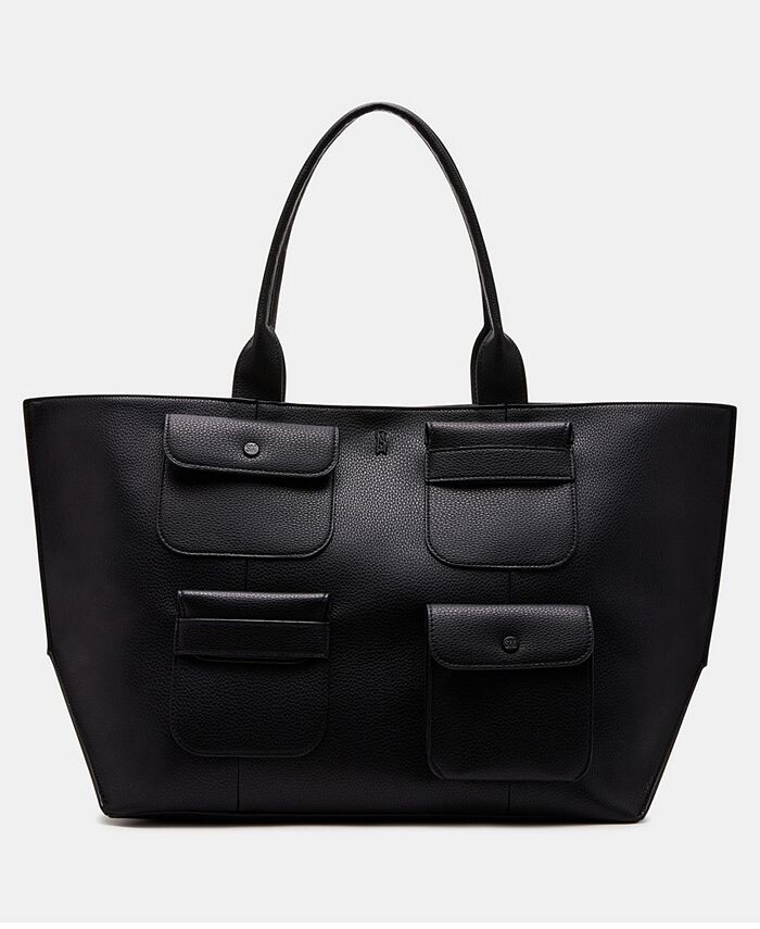 

Большая сумка-тоут Anisia с несколькими карманами Steve Madden, черный