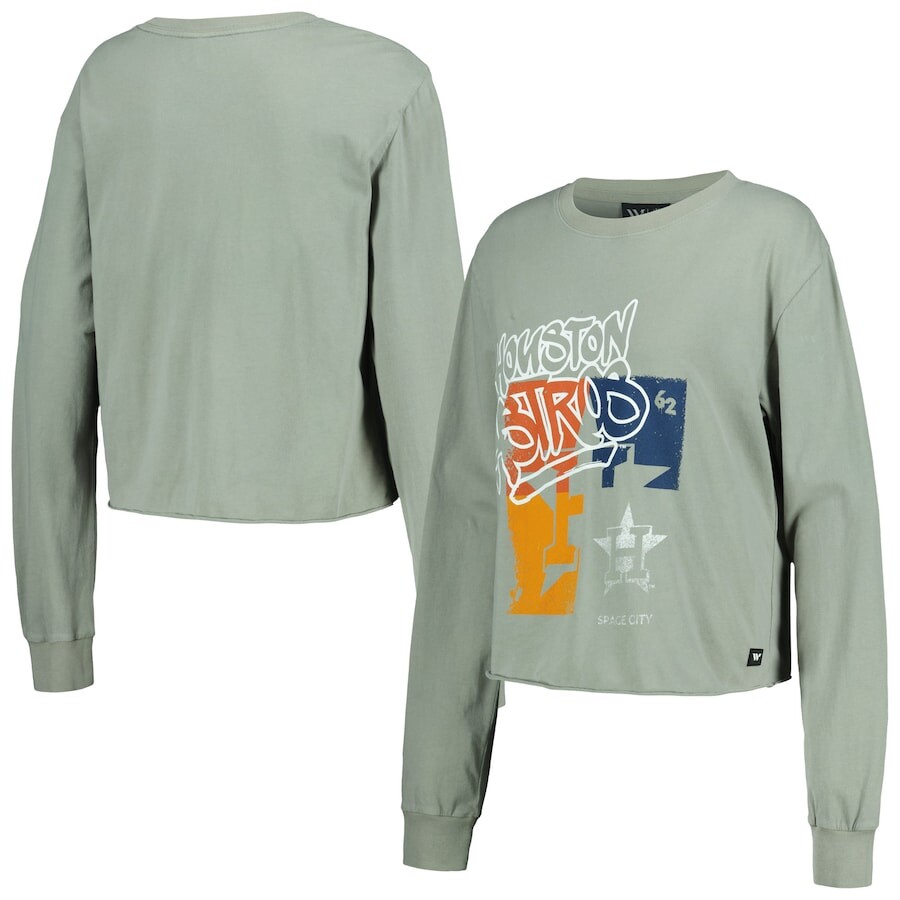 

Футболка с длинным рукавом The Wild Collective Houston Astros, серый