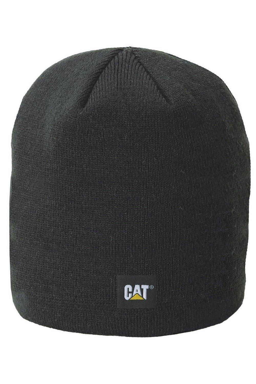 Вязаная кепка с логотипом Caterpillar, черный