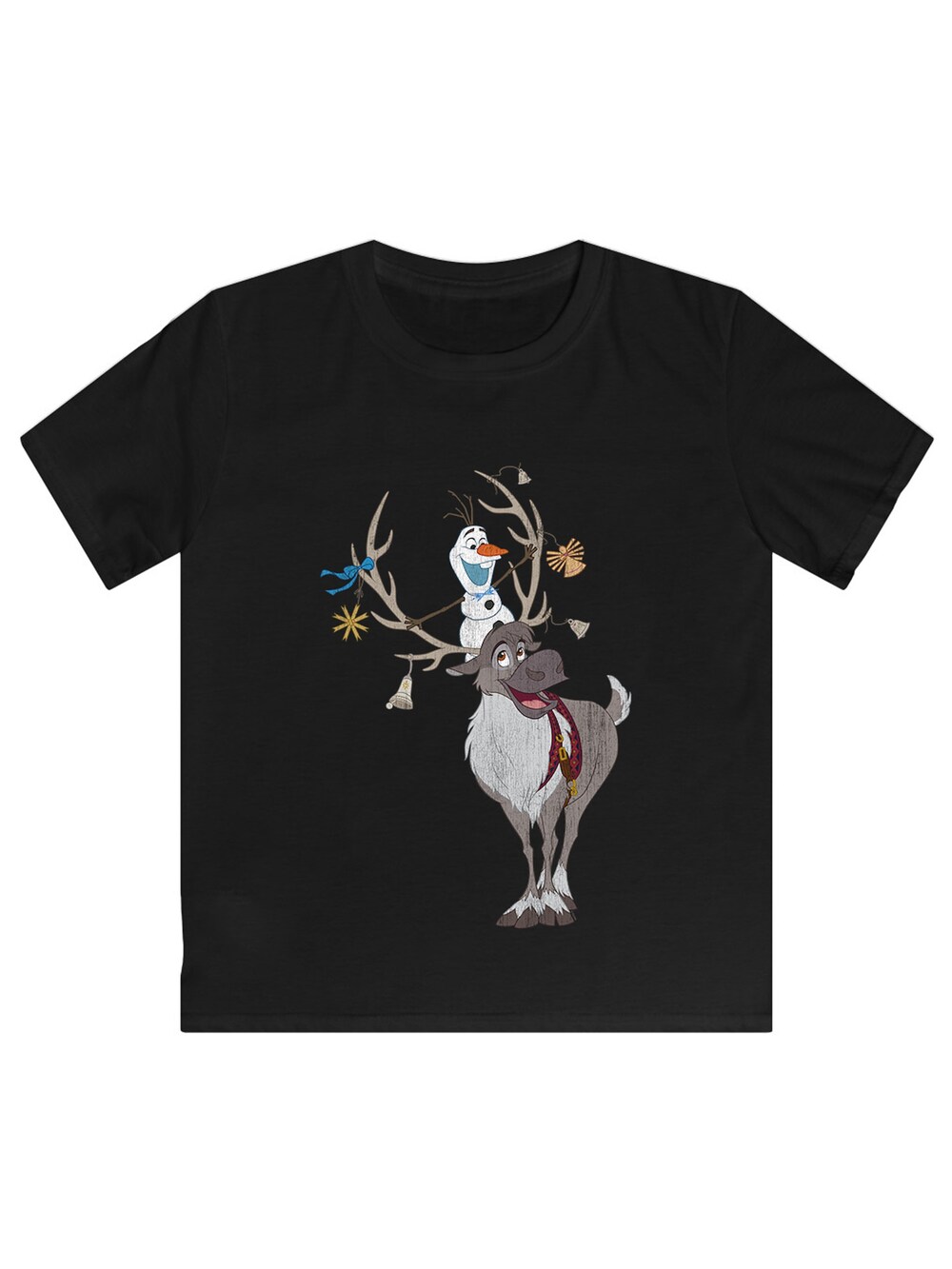 Рубашка F4Nt4Stic Disney Frozen Sven und Olaf Christmas, черный