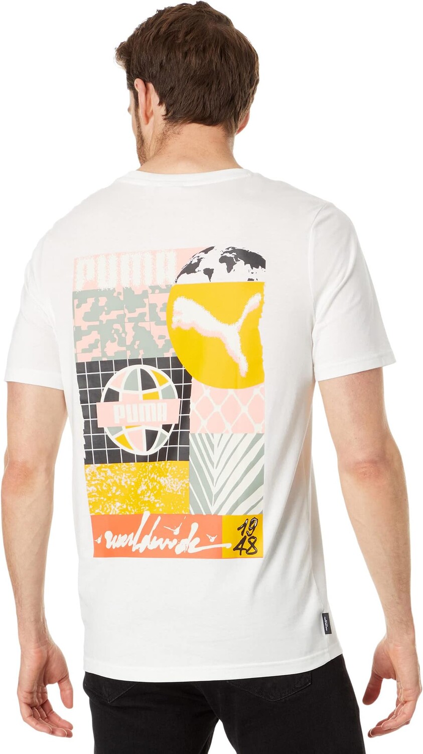 

Футболка Sportswear Worldwide с графическим рисунком PUMA, цвет Warm White
