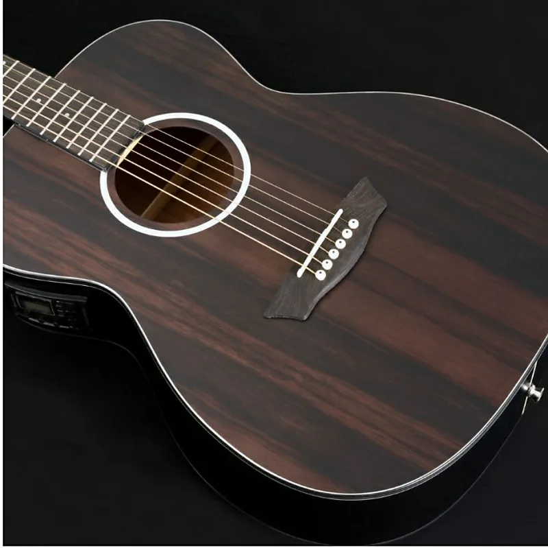 цена Акустическая гитара Washburn DFEFE-U Deep Forest Folk Acoustic/Electric Guitar. Striped Ebony
