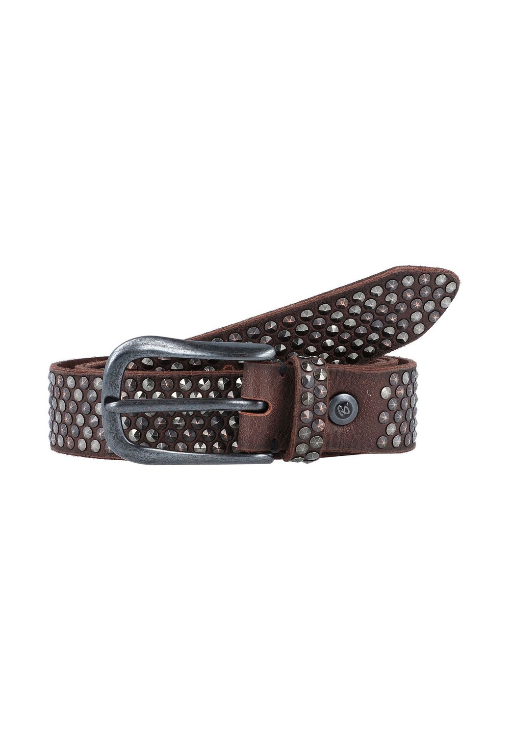 

Кожаный ремень с заклепками B.BELT, цвет Chocolate Brown