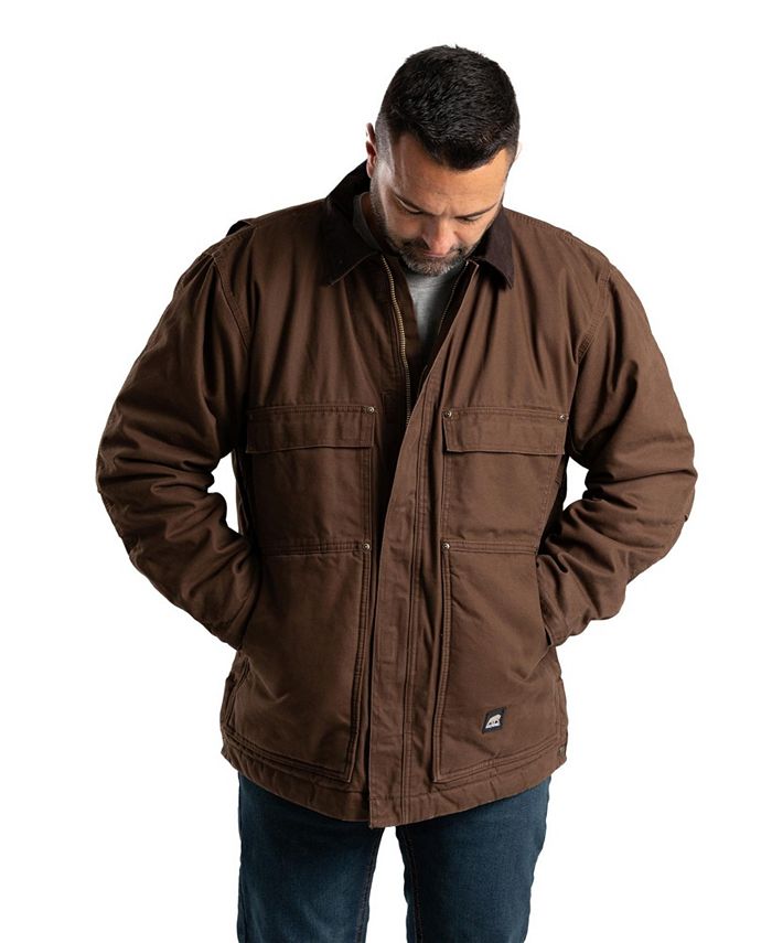 Мужское потертое пальто для работы в стиле Хартленд Berne, коричневый