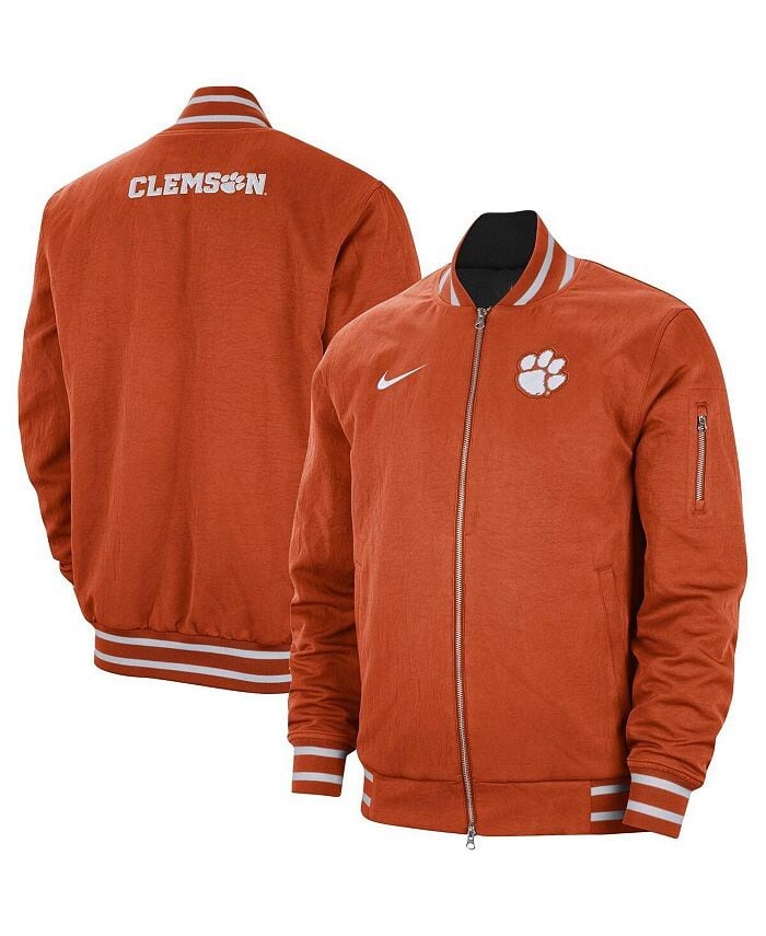 

Мужской оранжевый бомбер с молнией во всю длину Clemson Tigers Nike, оранжевый