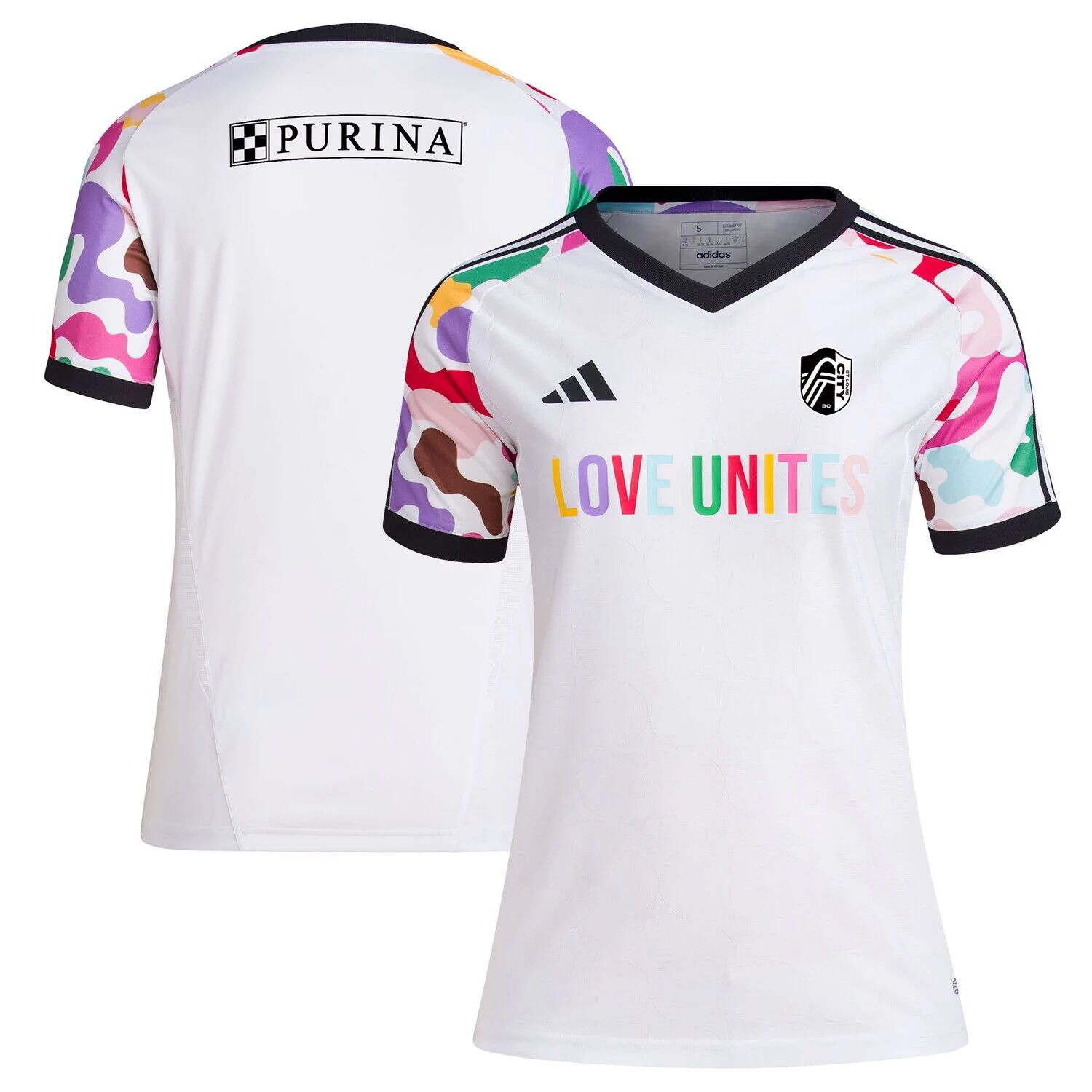 

Женская предматчевая футболка adidas White St. Louis City SC 2023 Pride adidas