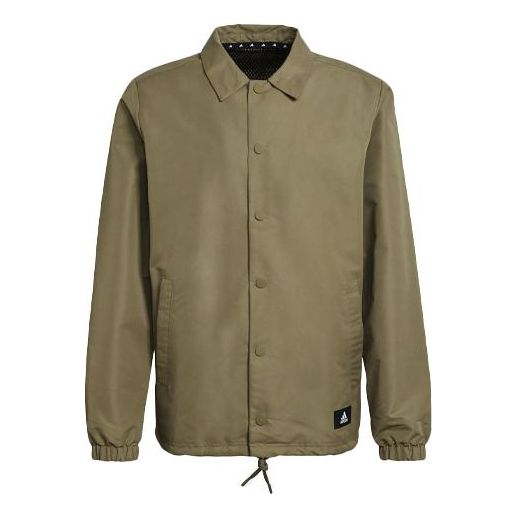 Куртка Men's adidas Logo Solid Color Lapel Jacket Brown, коричневый