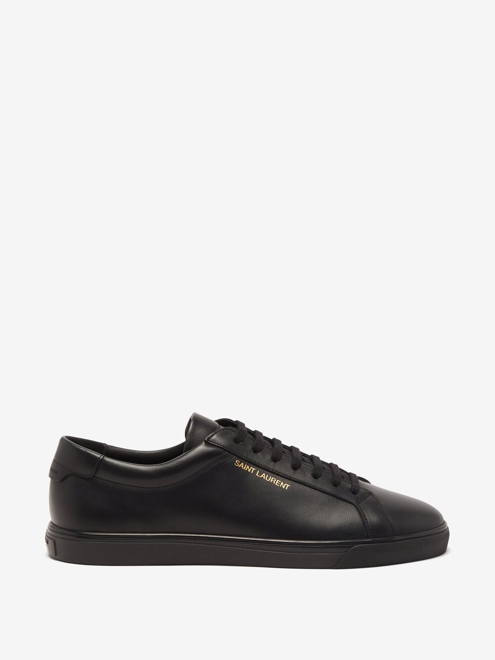 

Кожаные кроссовки andy с фольгированным логотипом Saint Laurent, черный