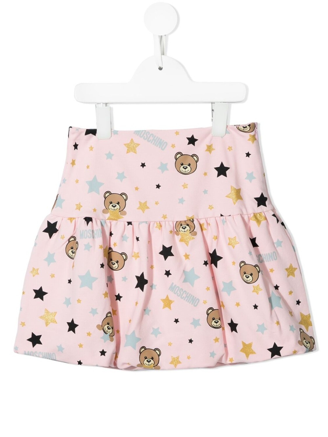 

Moschino Kids ярусная юбка мини с принтом Teddy Bear, розовый
