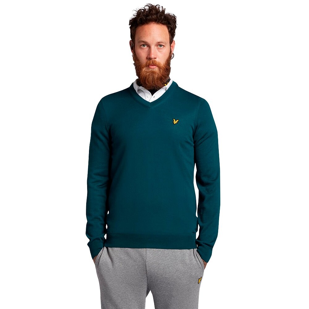 

Свитер Lyle & Scott V Neck, синий