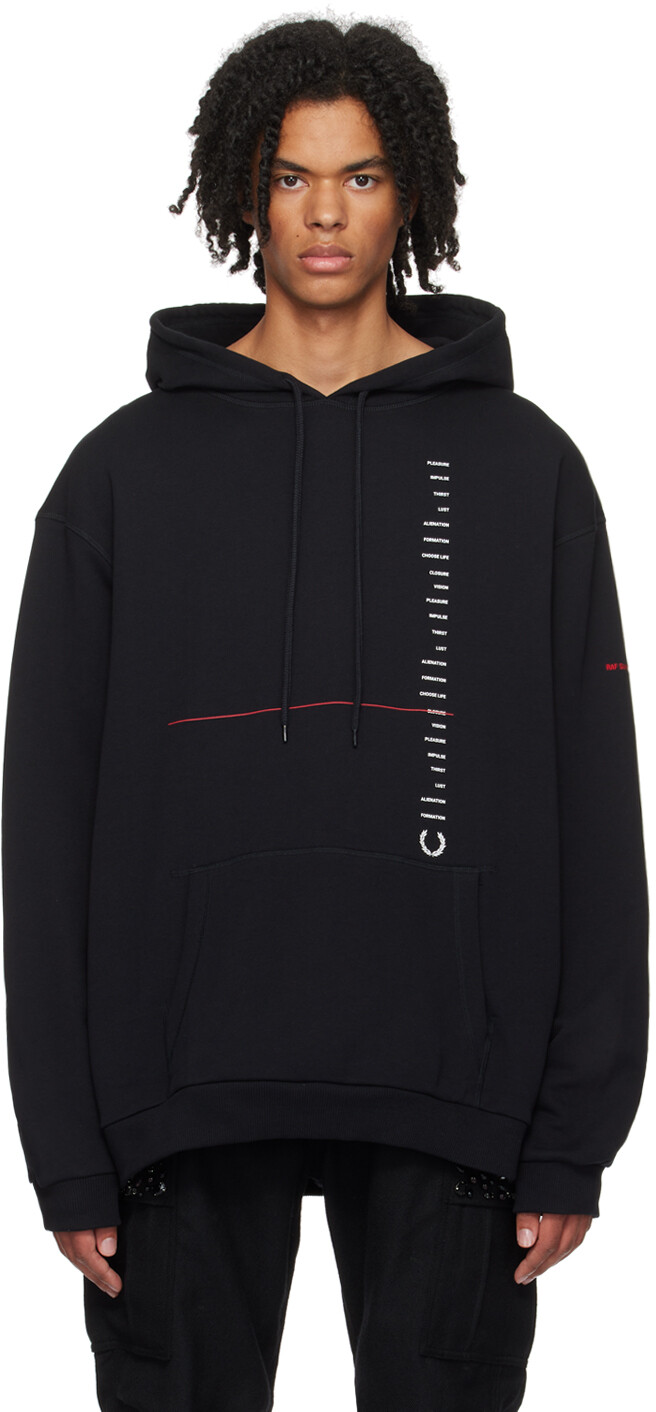 

Черный худи Fred Perry Edition Raf Simons