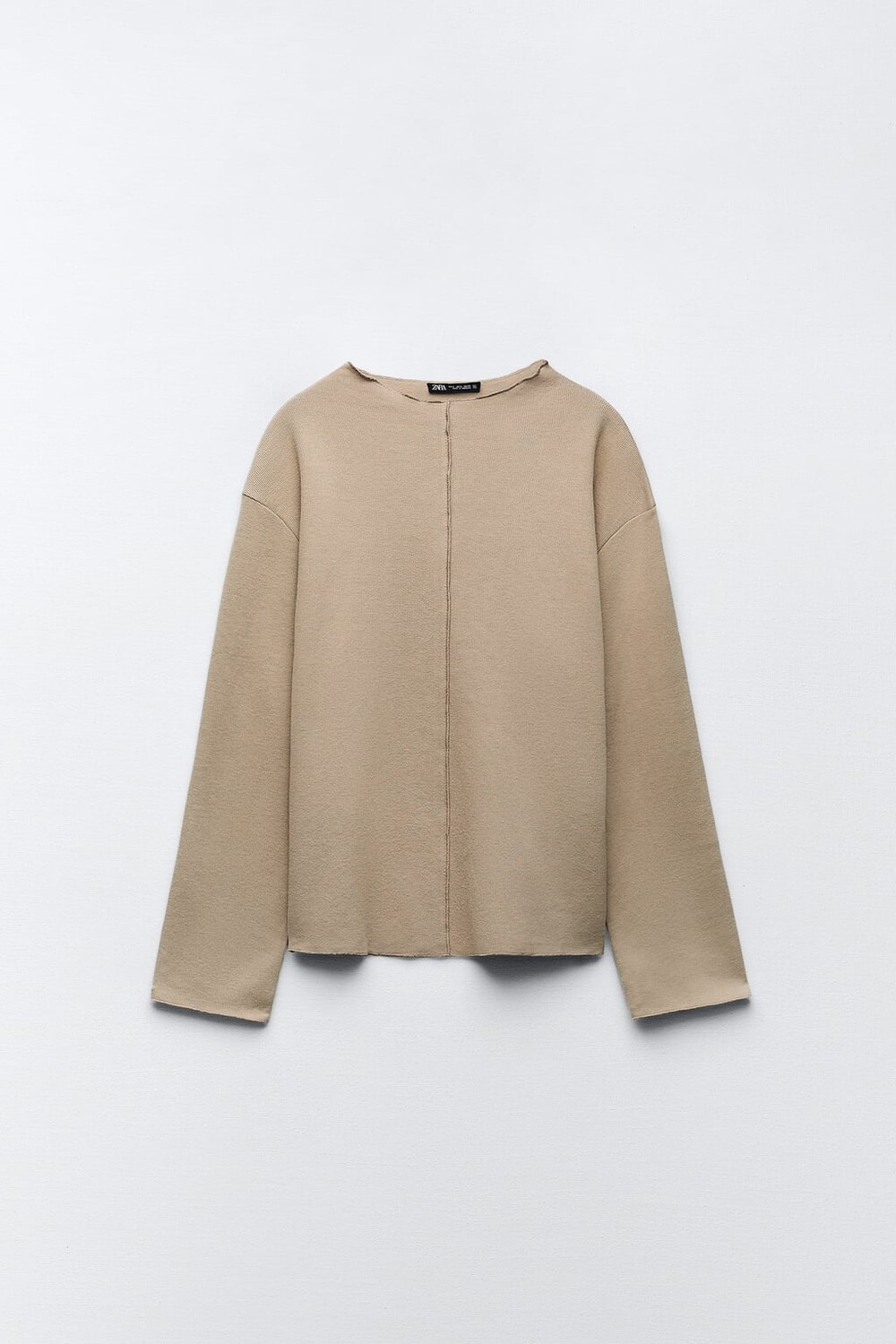 

Мягкий свитер с передним швом ZARA, бежевый