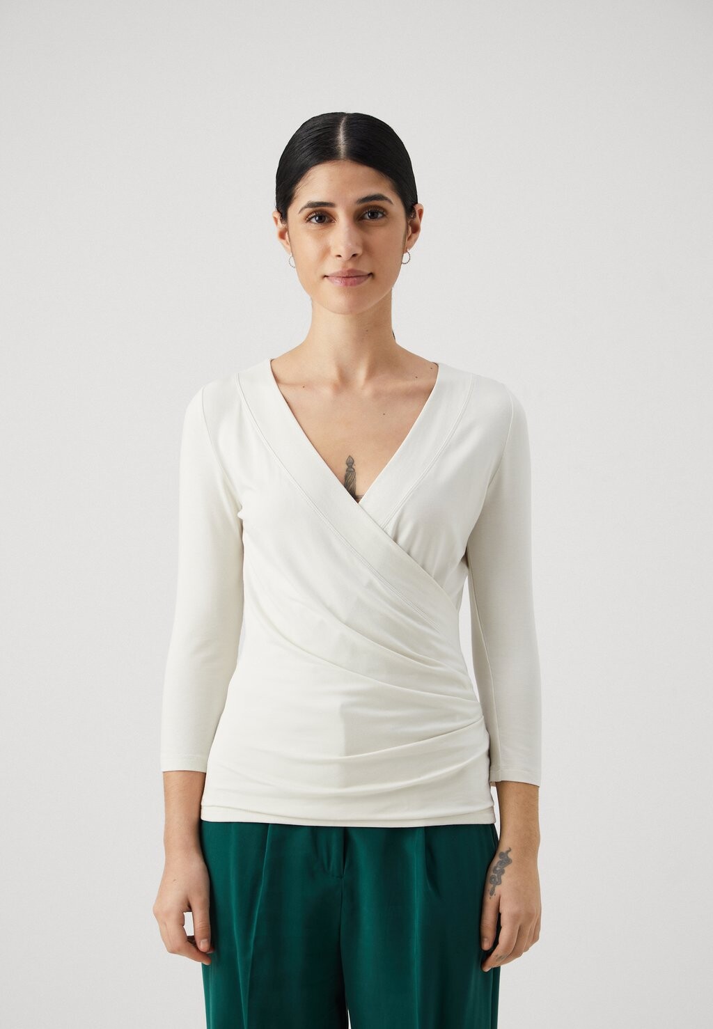 

Топ с длинными рукавами ALAYJA 3/4 SLEEVE Ralph Lauren, крем
