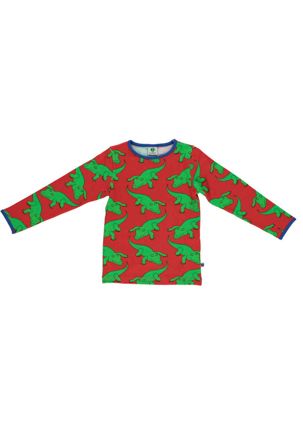 

Толстовка Småfolk Langarmshirt Krokodil, цвет Apple red