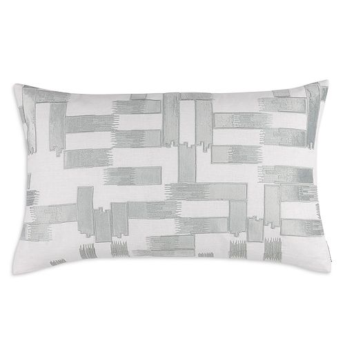 Декоративная льняная подушка Капри, 18 x 30 дюймов Lili Alessandra, цвет White