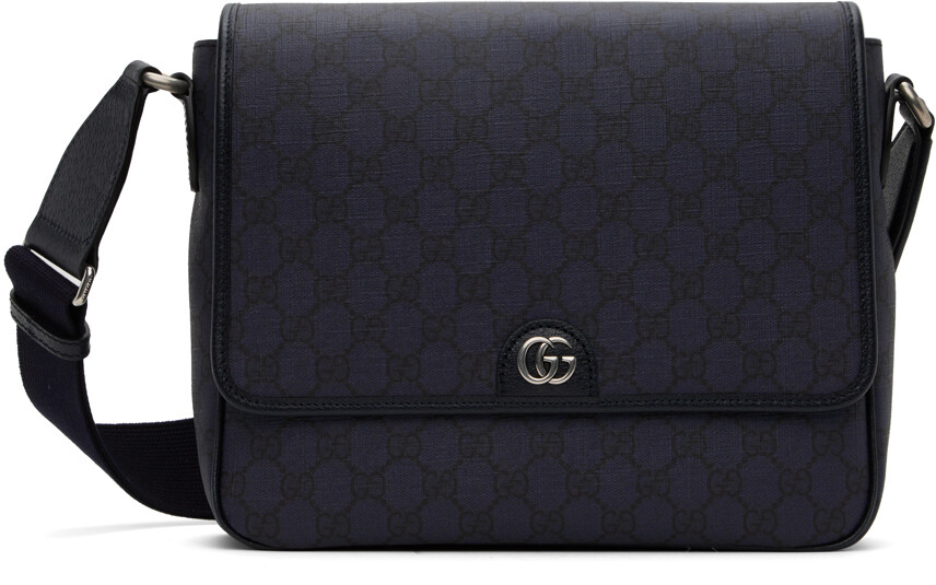 

Темно-синяя сумка-мессенджер Ophidia GG среднего размера Gucci