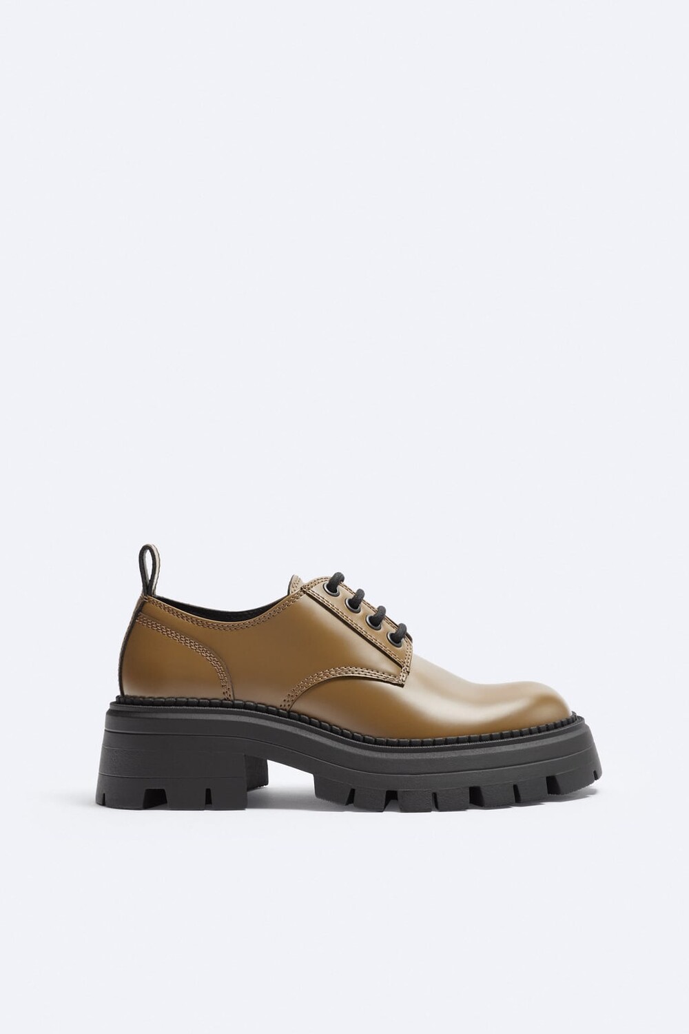 

Туфли Zara Chunky Derby, коричневый