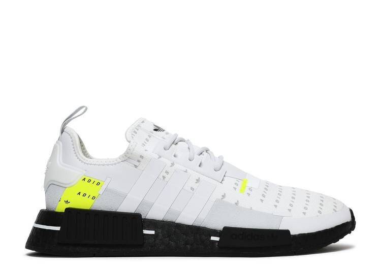

Кроссовки Adidas NMD_R1 'ALL OVER LOGO - WHITE TEAM SOLAR YELLOW', белый