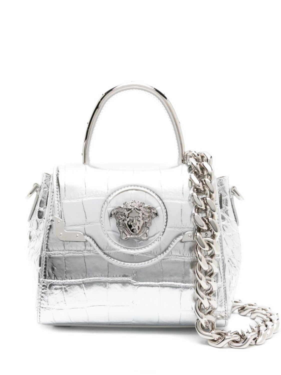 

Versace маленькая сумка-тоут La Medusa, серебристый
