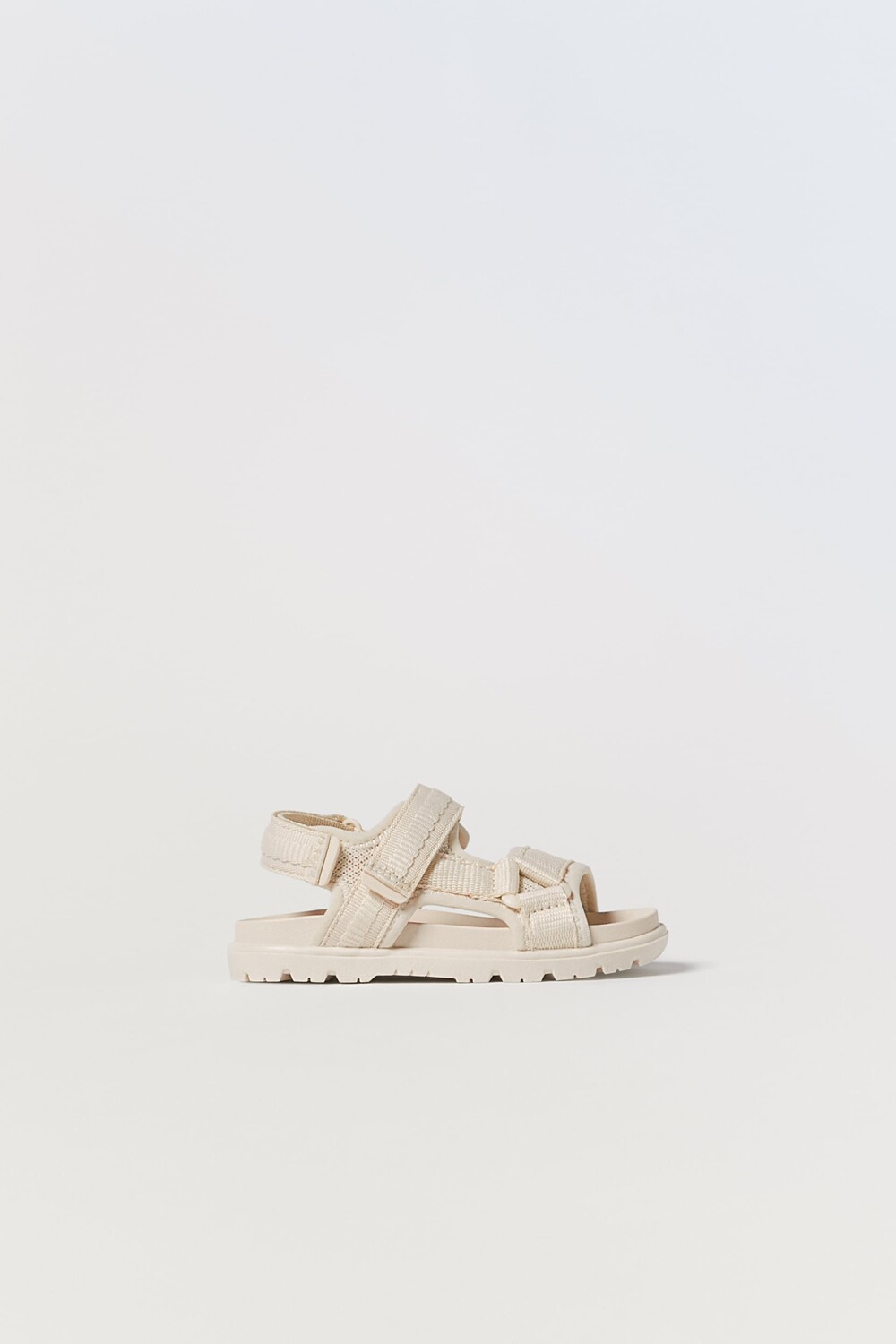 

Одноцветные сандалии Zara, экрю белый