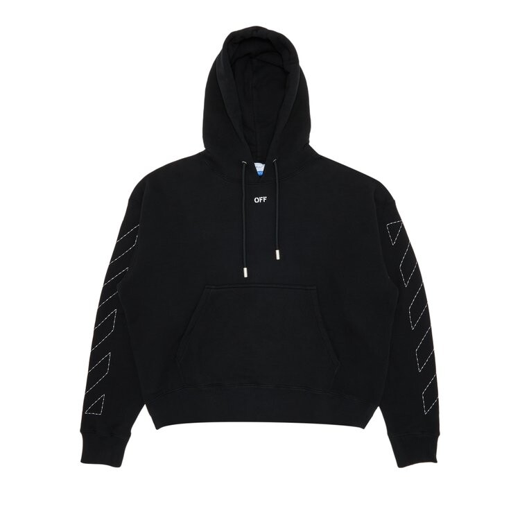 

Худи Off-White Stitch Arrow Skate Hoodie, черный/белый