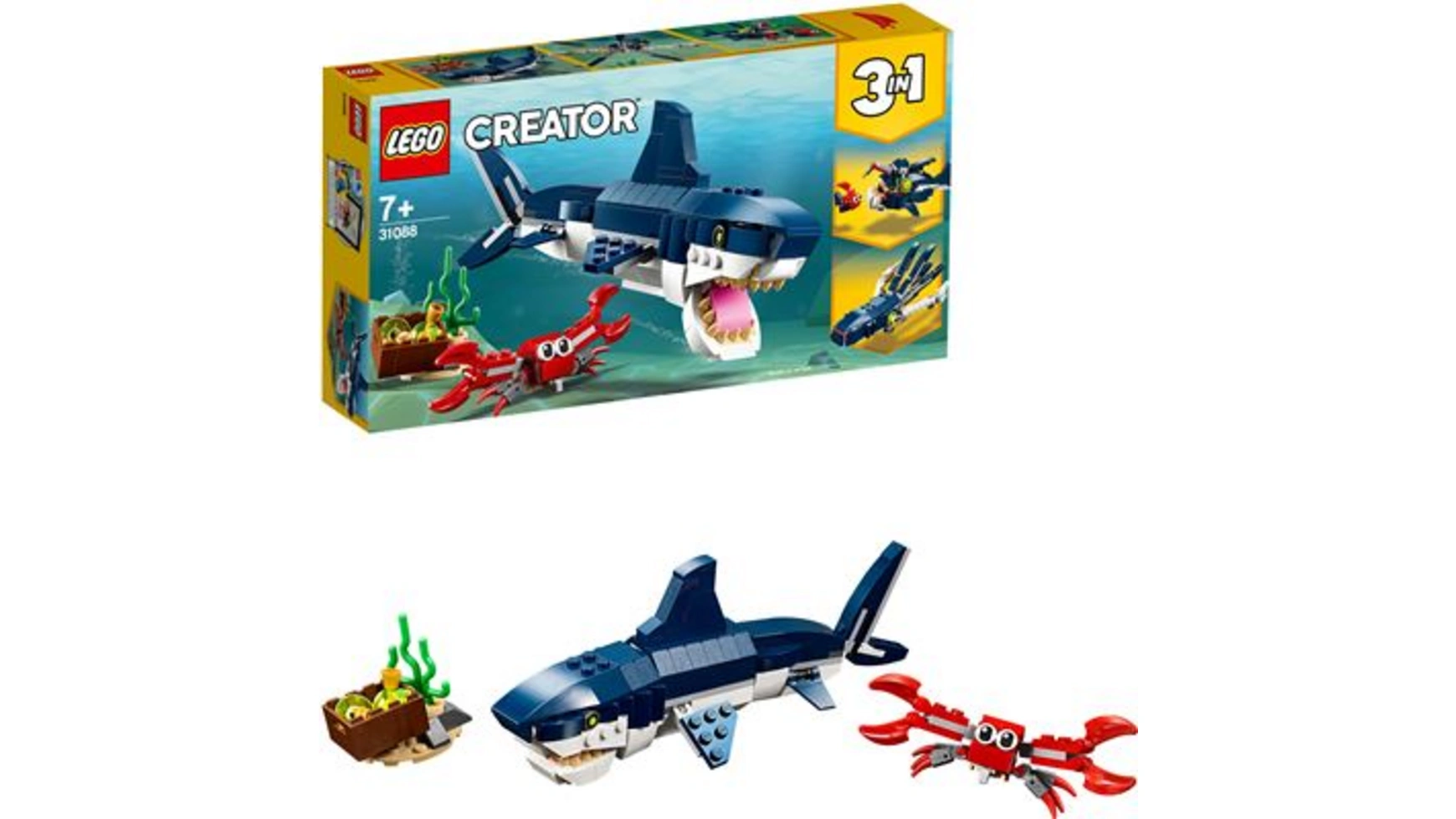 Lego Creator Набор Обитатели морских глубин 3 в 1 для детей от 7 лет и старше конструктор lego creator 31124 суперробот