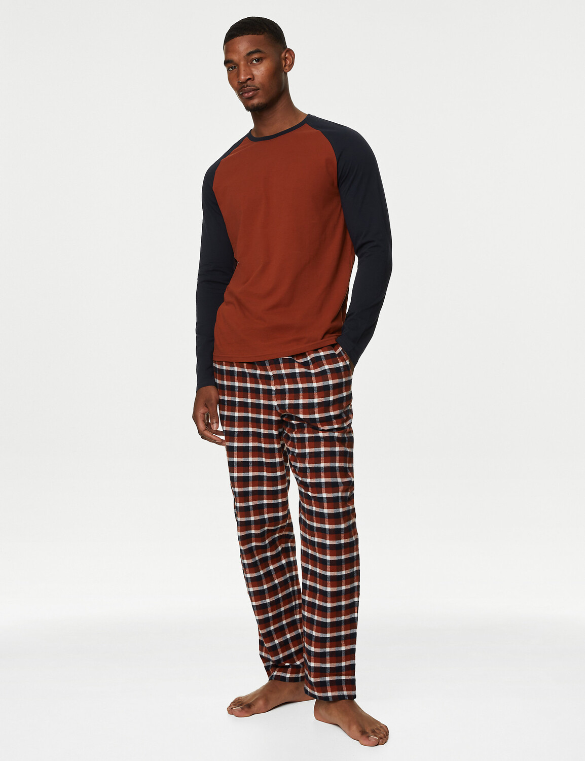 

Пижамный комплект в клетку из матового хлопка Marks & Spencer