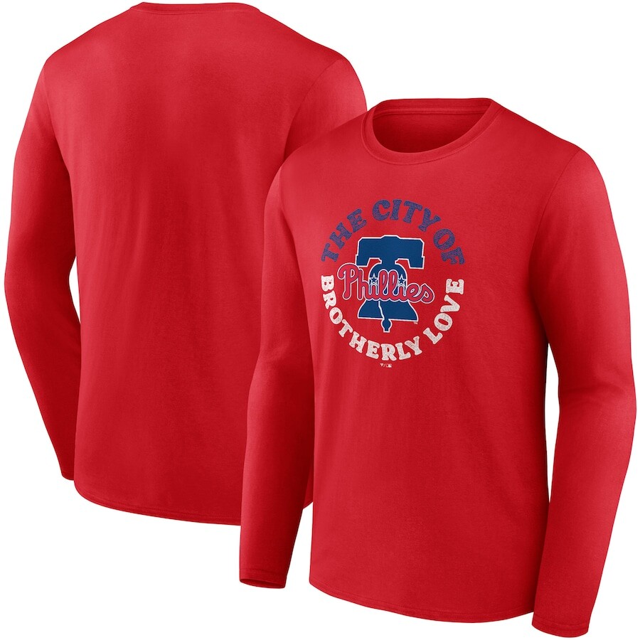 

Футболка с длинным рукавом Fanatics Branded Philadelphia Phillies, красный