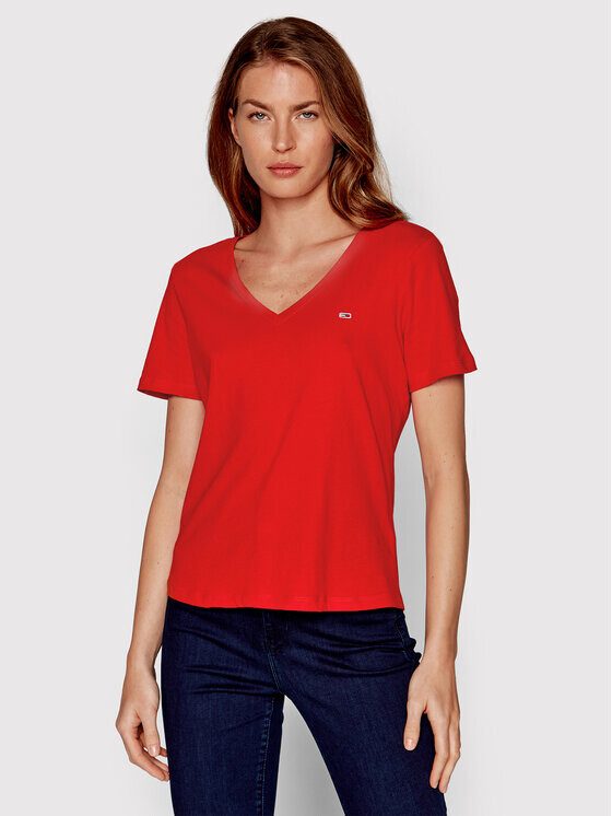 

Футболка узкого кроя Tommy Jeans, красный